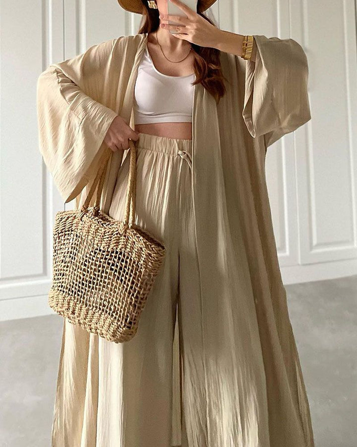 Zweiteiler Damen Weste Hose | bequemes Freizeitset | weich und luftig-Luzern Mode