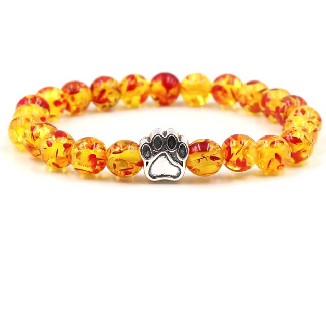 Armband Naturstein | Erdende Kraft | Lavastein | Zeitlos | Komfortabel-Orange-Luzern Mode