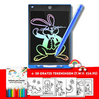 Kinder Zeichentablet | LCD Wiederverwendbar Langlebig Löschbar Sperrfunktion Vielseitig-Blau-Luzern Mode