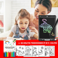 Kinder Zeichentablet | LCD Wiederverwendbar Langlebig Löschbar Sperrfunktion Vielseitig-Schwarz-Luzern Mode