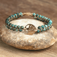 Edelstein-Armband | Jaspis Lebensbaum Stilvoll Handgemacht Langlebig-Luzern Mode
