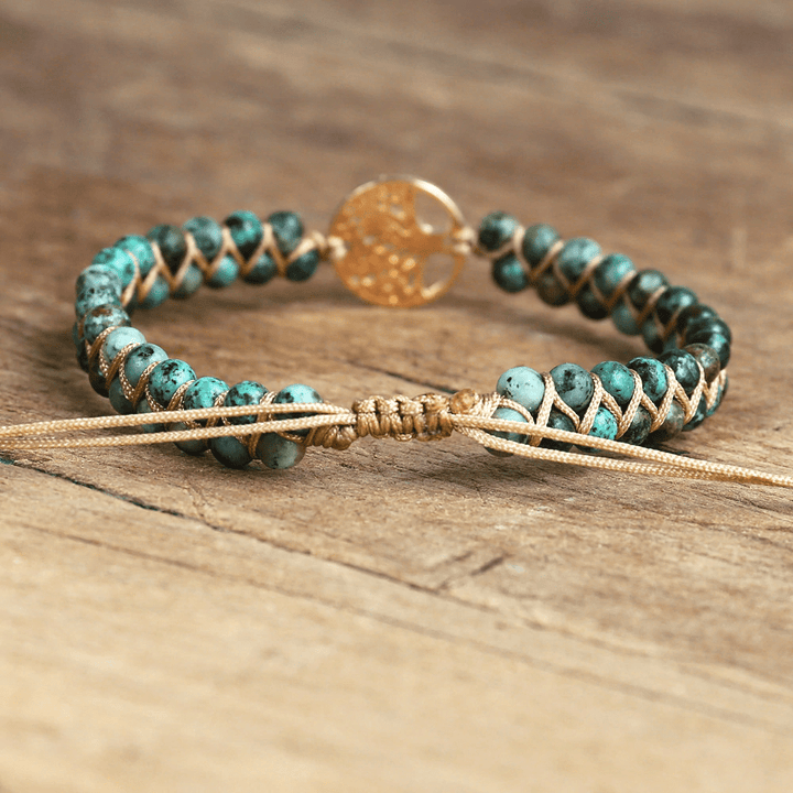 Edelstein-Armband | Jaspis Lebensbaum Stilvoll Handgemacht Langlebig-Luzern Mode