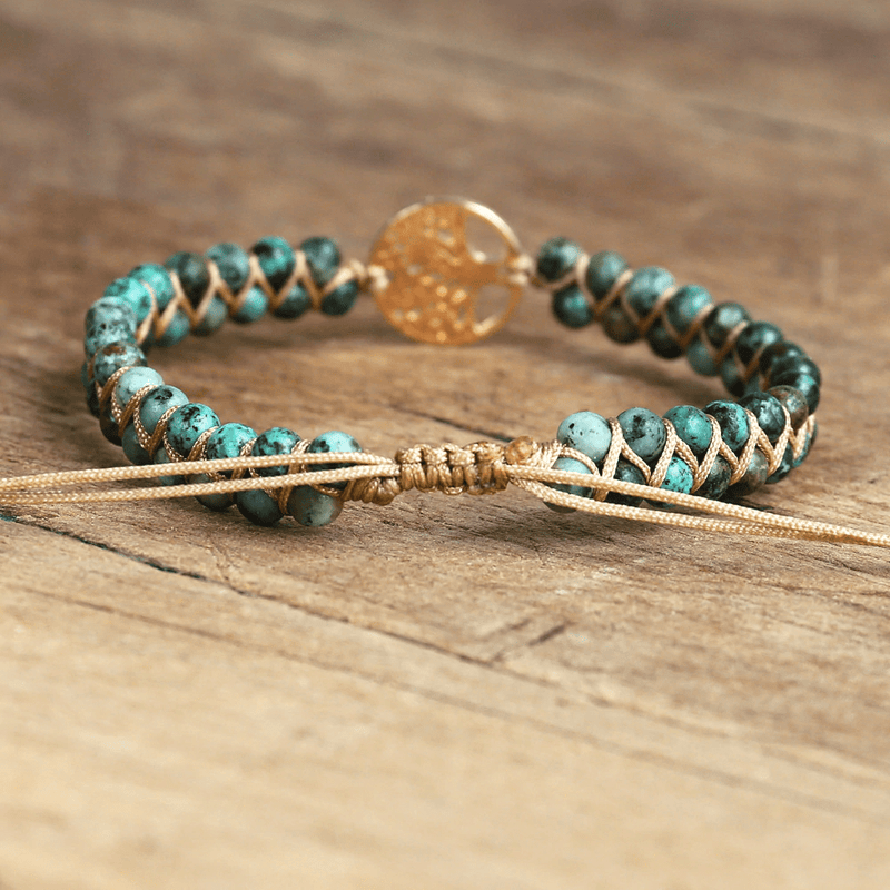 Edelstein-Armband | Jaspis Lebensbaum Stilvoll Handgemacht Langlebig-Luzern Mode