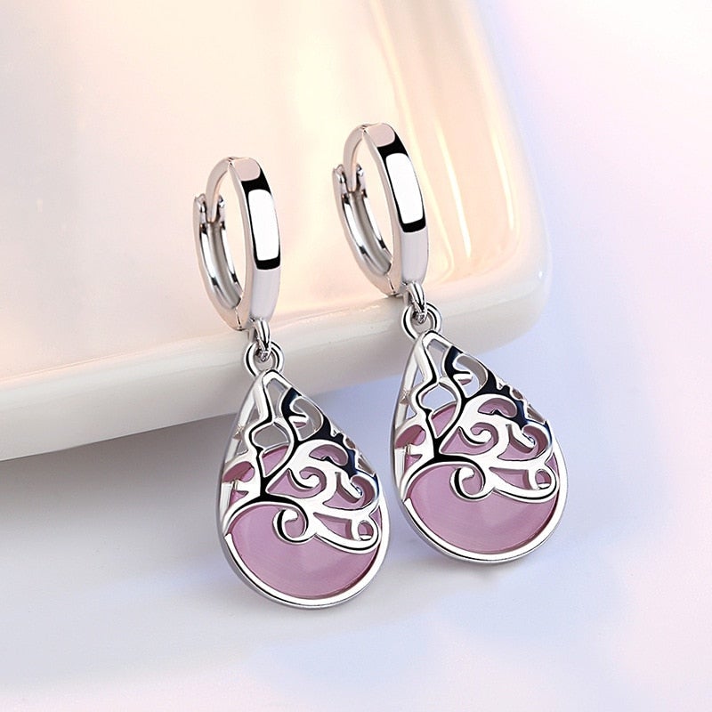 Ohrringe für Damen | Hänger | Lebensbaum | Sterling Silber-Luzern Mode