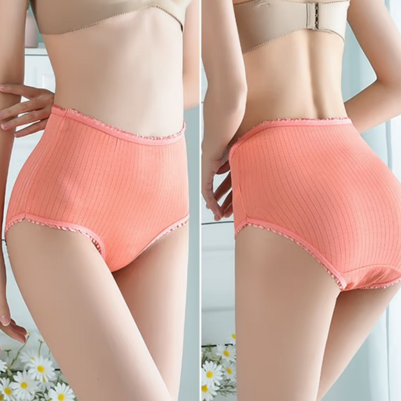 Damenunterwäsche | Leckfrei | 8er-Pack | Hohe Taille | Einfarbig | Farbe-Luzern Mode