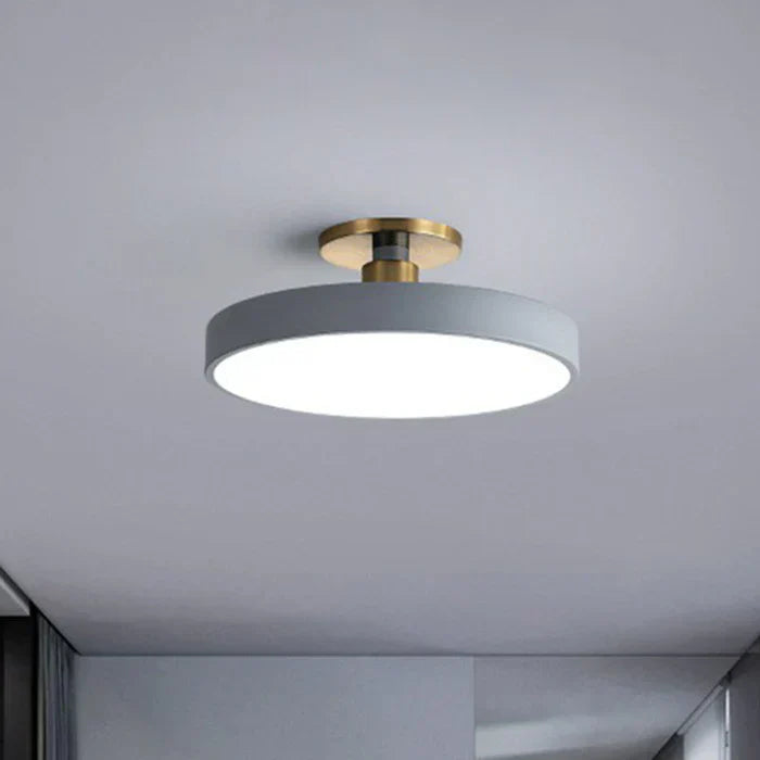 LED Deckenleuchte | Rund Stilvoll Vielseitig Skandinavisch Langlebig-Grau-30cm-Luzern Mode