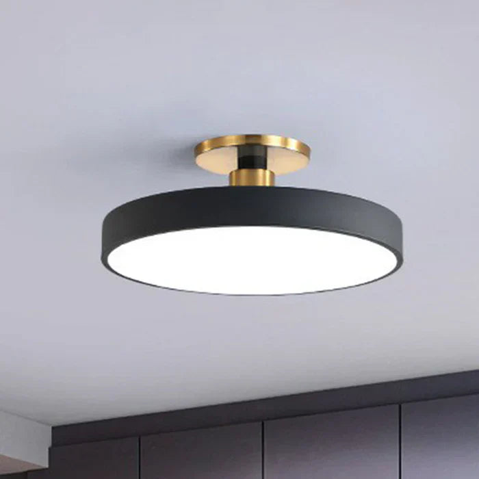 LED Deckenleuchte | Rund Stilvoll Vielseitig Skandinavisch Langlebig-Schwarz-30cm-Luzern Mode