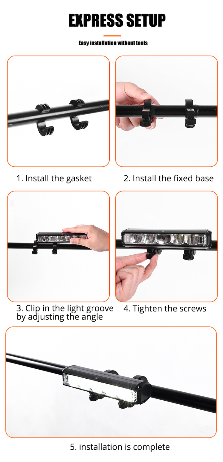 LED-Fahrradlicht | Powerbank | Hell | 6000 Lumen | USB-C | Wiederaufladbar | Vielseitig-Luzern Mode