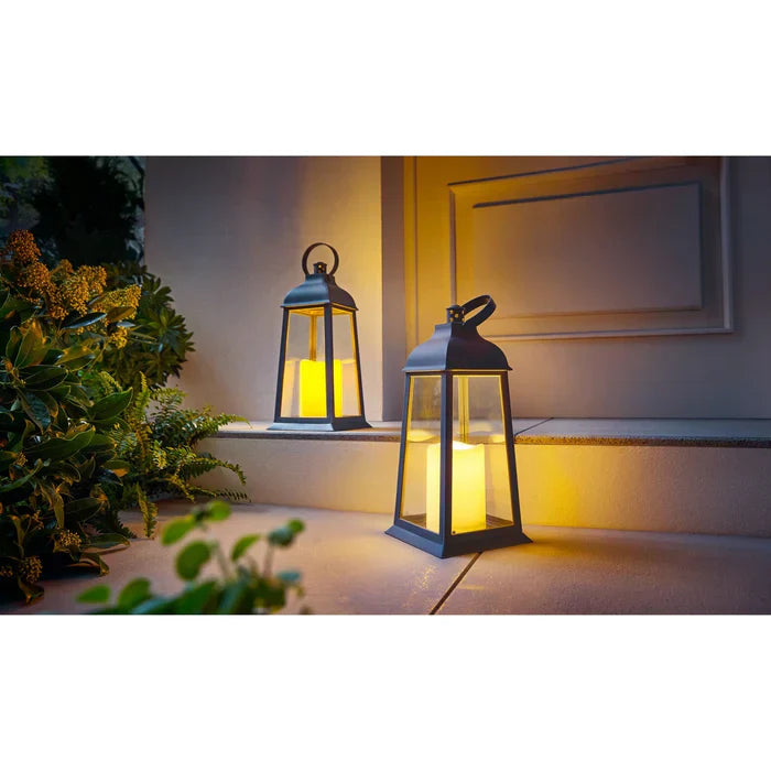 LED-Kerzenlaterne | Stilvoll Sfeervol Nachhaltig Grau Vielseitig-Luzern Mode