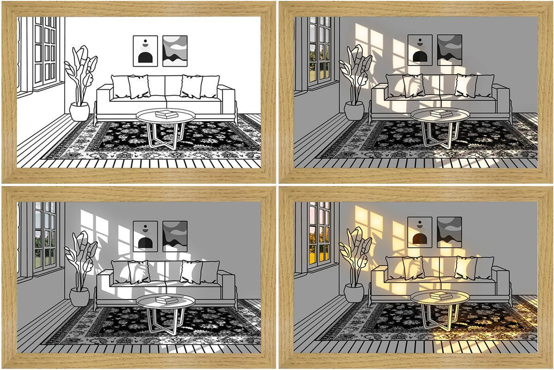 LED Leuchtrahmen | Innovativ | Dekorativ | Bezaubernd-Fenster-23x17cm-Luzern Mode