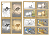 LED Leuchtrahmen | Innovativ | Dekorativ | Bezaubernd-Set-23x17cm-Luzern Mode