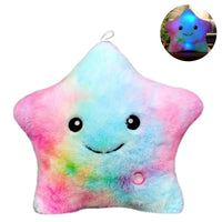 Stern-Kissen | LED-Leuchtend Timer Weich Langlebig Niedlich Farbenfroh-Regenbogen-25cm-Luzern Mode