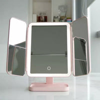 Make-up Spiegel | LED | 3-in-1 | USB-C | Wiederaufladbar | Rechteckig-Luzern Mode