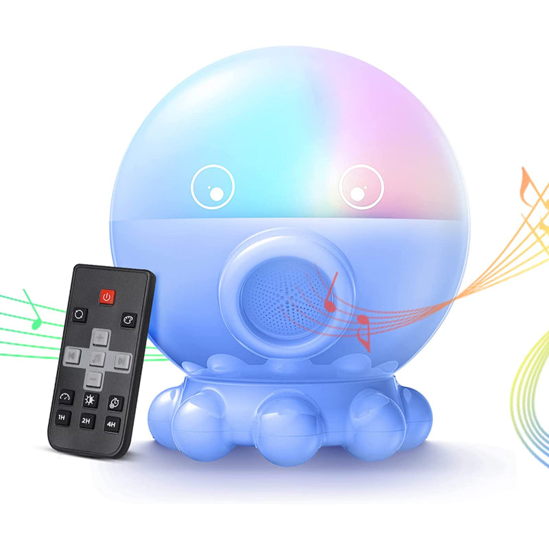Nachtlampe mit Projektor | Beruhigend | Musikfunktion | Timer | LED-Blau-Luzern Mode