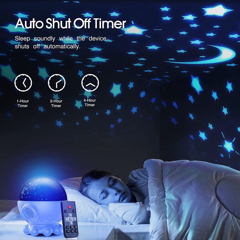 Nachtlampe mit Projektor | Beruhigend | Musikfunktion | Timer | LED-Luzern Mode