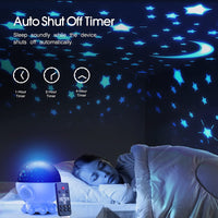 Nachtlampe mit Projektor | Beruhigend | Musikfunktion | Timer | LED-Luzern Mode