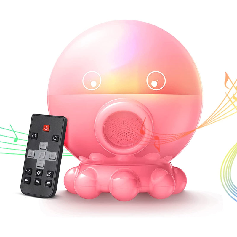 Nachtlampe mit Projektor | Beruhigend | Musikfunktion | Timer | LED-Rosa-Luzern Mode