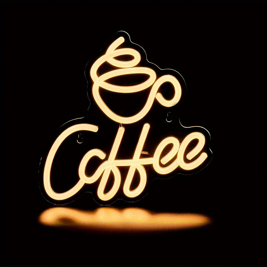 Neonschild | Kaffeestil | Stilvoll | LED | Langlebig | Vielseitig | USB | Warm-Luzern Mode