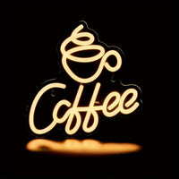 Neonschild | Kaffeestil | Stilvoll | LED | Langlebig | Vielseitig | USB | Warm-Luzern Mode