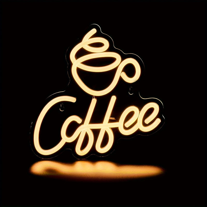 Neonschild | Kaffeestil | Stilvoll | LED | Langlebig | Vielseitig | USB | Warm-Luzern Mode