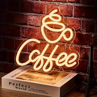 Neonschild | Kaffeestil | Stilvoll | LED | Langlebig | Vielseitig | USB | Warm-Luzern Mode