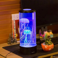 Lava Lampe | LED Quallen Beruhigend Einzigartig Stilvoll Atmosphärisch Langlebig-Luzern Mode