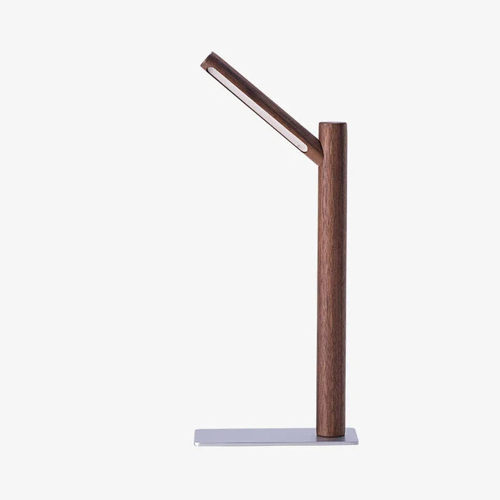 LED Schreibtischlampe | 360° Verstellbarer Kopf | Holzfarbe | Kompakt | Modern-Walnuss-Luzern Mode