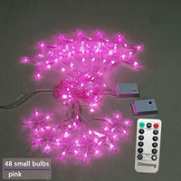 LED-Lichterkette | Sterne Stimmungsvolle Beleuchtung Langlebig Einstellbar Vielseitig-Rosa-Knopfsteuerung-Luzern Mode