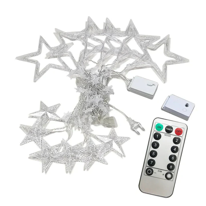 LED-Lichterkette | Sterne Stimmungsvolle Beleuchtung Langlebig Einstellbar Vielseitig-Luzern Mode