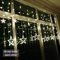 LED-Lichterkette | Sterne Stimmungsvolle Beleuchtung Langlebig Einstellbar Vielseitig-Warmweiß-Knopfsteuerung-Luzern Mode