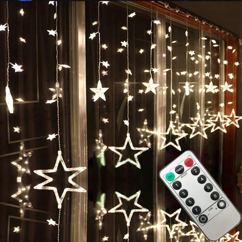 LED-Lichterkette | Sterne Stimmungsvolle Beleuchtung Langlebig Einstellbar Vielseitig-Luzern Mode