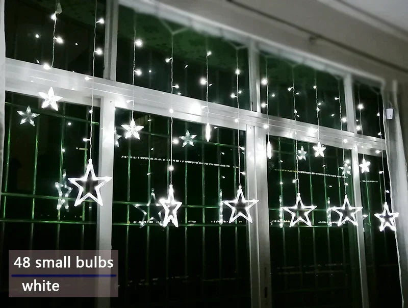 LED-Lichterkette | Sterne Stimmungsvolle Beleuchtung Langlebig Einstellbar Vielseitig-Weiß-Knopfsteuerung-Luzern Mode