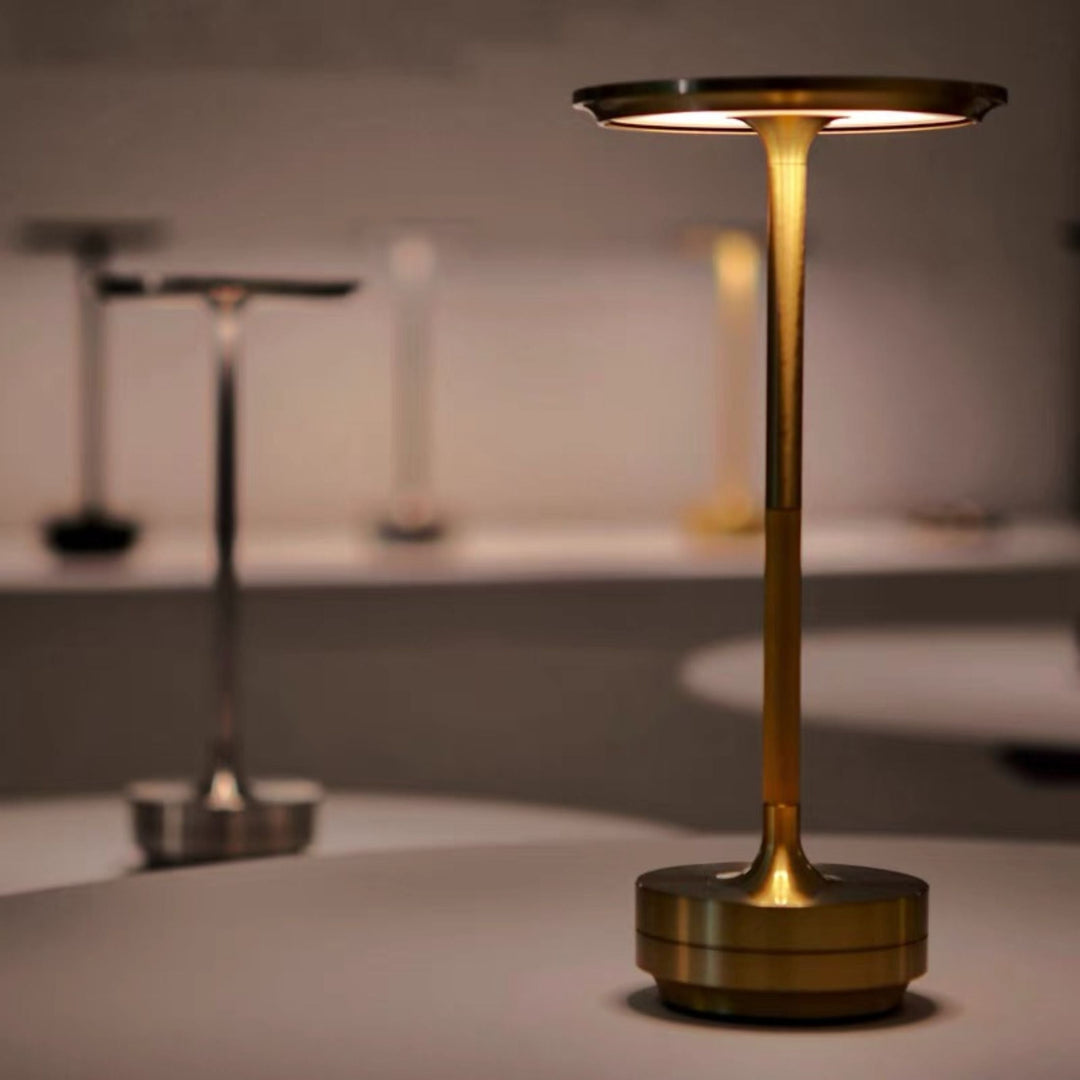 Tischlampe | Japanischer Stil | LED | Kabellos | Einfarbig | Touch-Bedienung-Gold-Stil A-Luzern Mode