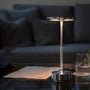 Tischlampe | Japanischer Stil | LED | Kabellos | Einfarbig | Touch-Bedienung-Silber-Stil A-Luzern Mode