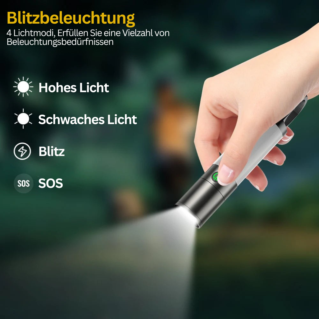 Taschenlampe | Mehrfarbig Verstellbar Hell LED Langlebig USB-C Magnet-Luzern Mode