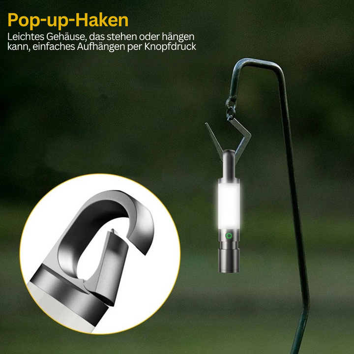 Taschenlampe | Mehrfarbig Verstellbar Hell LED Langlebig USB-C Magnet-Luzern Mode