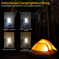 Taschenlampe | Mehrfarbig Verstellbar Hell LED Langlebig USB-C Magnet-Luzern Mode