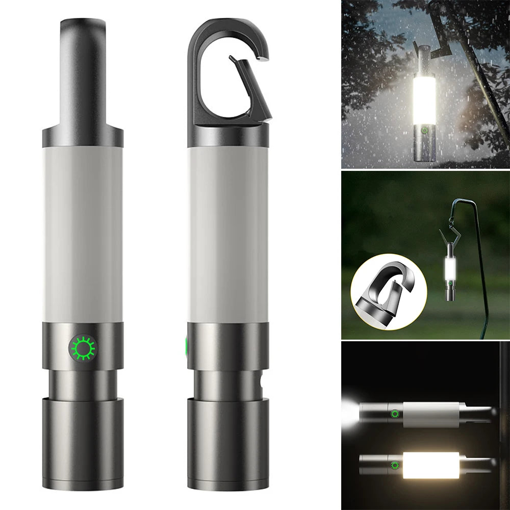Taschenlampe | Mehrfarbig Verstellbar Hell LED Langlebig USB-C Magnet-Luzern Mode