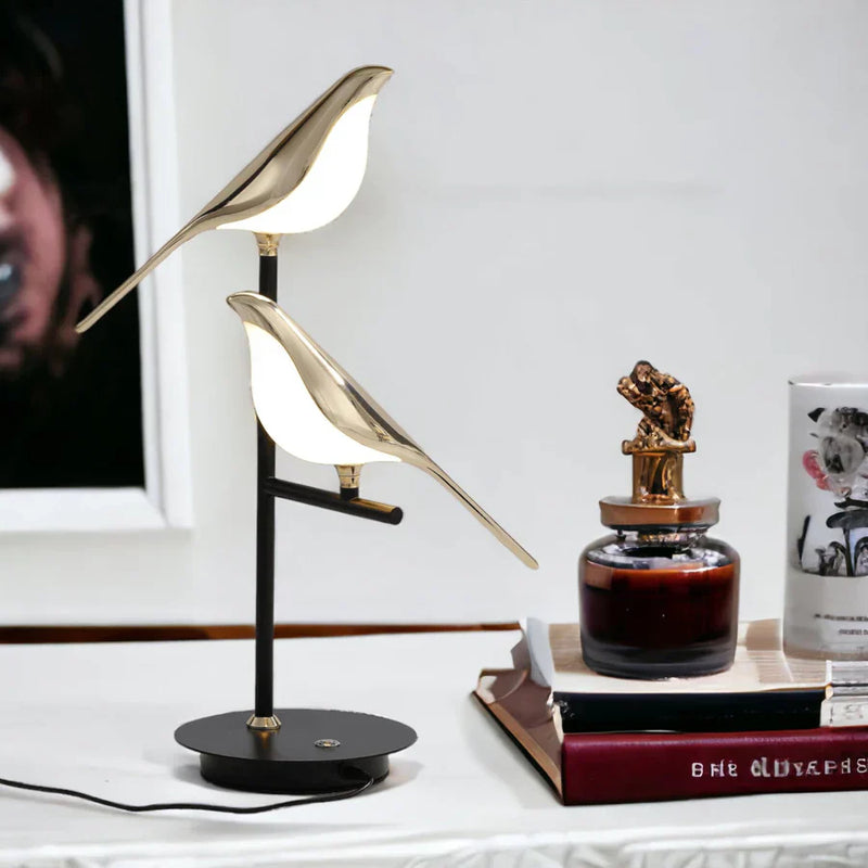 Tischlampe mit Vogel-Design | LED | Verstellbar | Nachhaltig | Sparsam-Luzern Mode
