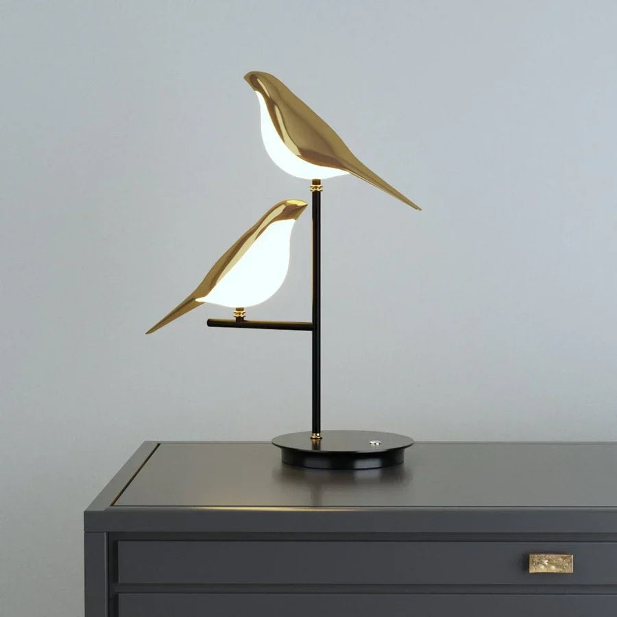 Tischlampe mit Vogel-Design | LED | Verstellbar | Nachhaltig | Sparsam-Luzern Mode