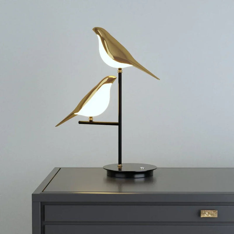 Tischlampe mit Vogel-Design | LED | Verstellbar | Nachhaltig | Sparsam-Luzern Mode