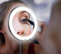 Make-Up Spiegel | LED | Beleuchtet | Saugnapf | Flexibel | 10x Vergrößerung-Luzern Mode