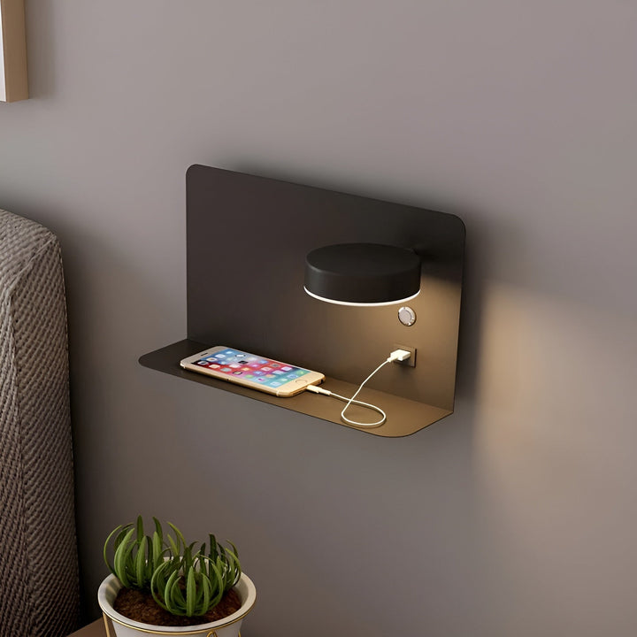 Wandleuchte mit USB-Anschluss | Aluminium | Praktisch | Schalter | LED-Luzern Mode