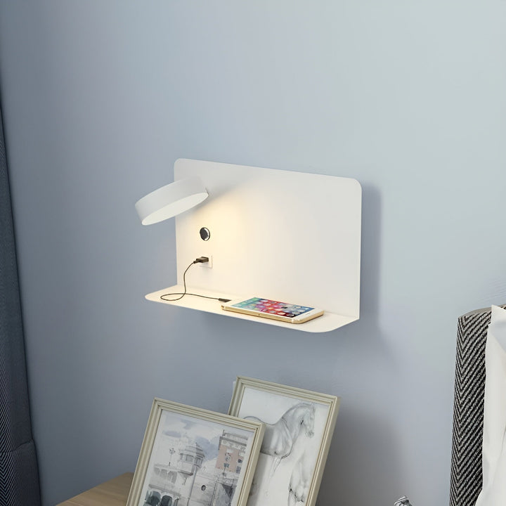 Wandleuchte mit USB-Anschluss | Aluminium | Praktisch | Schalter | LED-Luzern Mode