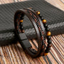 Herren-Armbandset | Leder Stilvoll Vielseitig Langlebig Robust Modern-M (19cm)-Braun-Luzern Mode