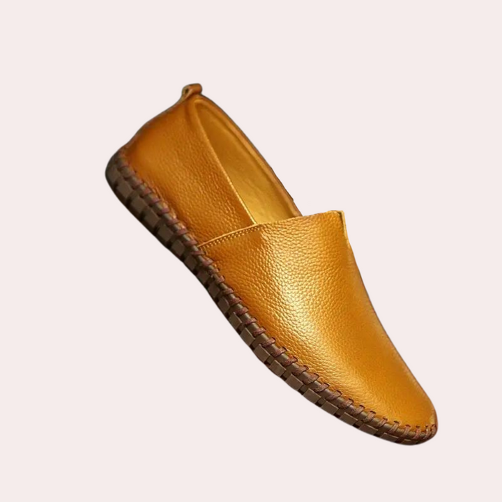 Herren Leder Slipper - Bequeme Freizeitschuhe für Alltag-Braun-40-Luzern Mode