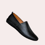 Herren Leder Slipper - Bequeme Freizeitschuhe für Alltag-Schwarz-40-Luzern Mode