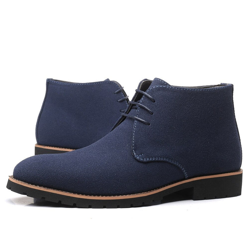 Herren Chelsea Stiefel aus Wildleder für Herbst/Winter-Blau-38-Luzern Mode