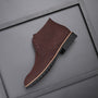 Herren Chelsea Stiefel aus Wildleder für Herbst/Winter-Braun-38-Luzern Mode