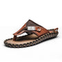 Herren Sandalen Sommer Outdoor Strand Handgefertigt Schuhe-Braun-38-Luzern Mode